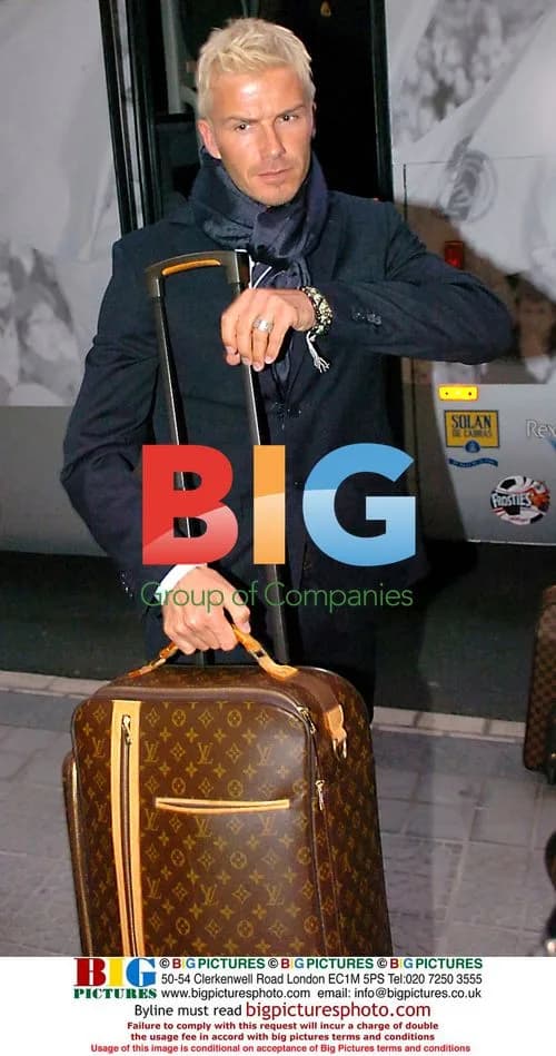 David Beckham arrives with Real Madrid