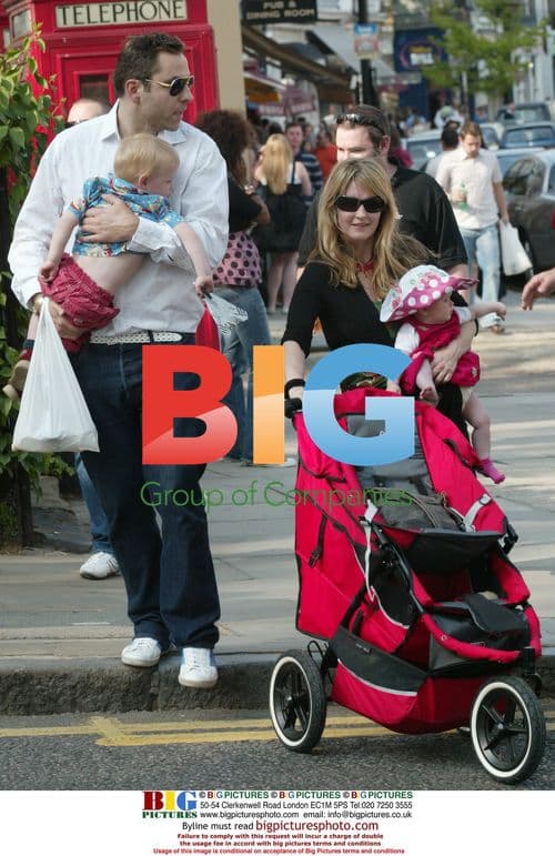 David Walliams out with friend and kids