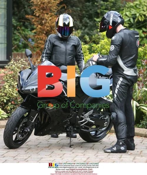 Kerry Katona and Husband Mark Croft Ride Motorcycle