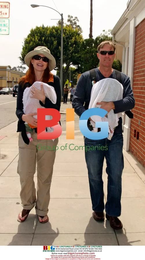 Marcia Cross shops with newborn twins