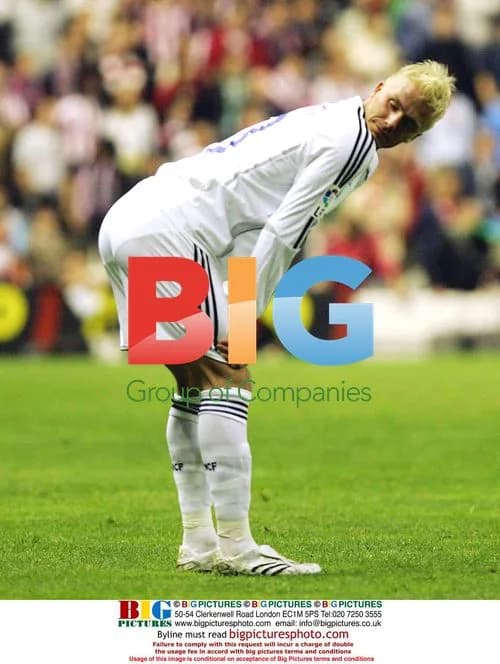 David Beckham's Blonde Hair Debut