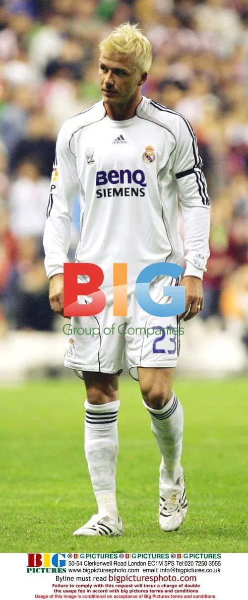 David Beckham's Blonde Hair Debut
