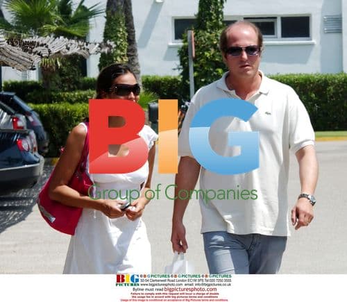 Ines Sastre with Husband and Son in Sotogrande