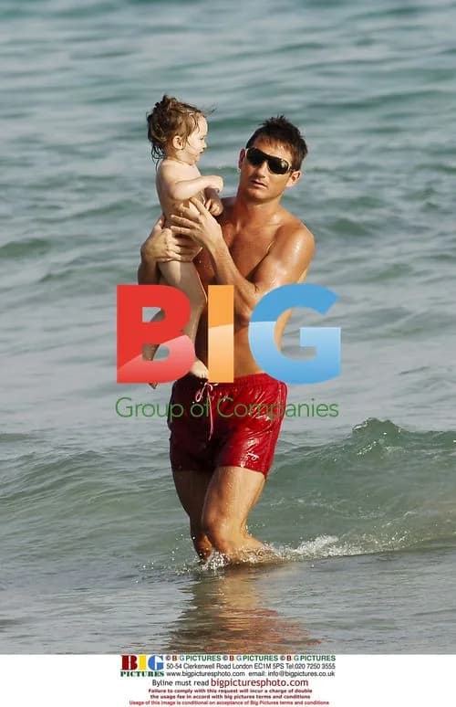 Frank Lampard and Elen Rives on Beach Holiday