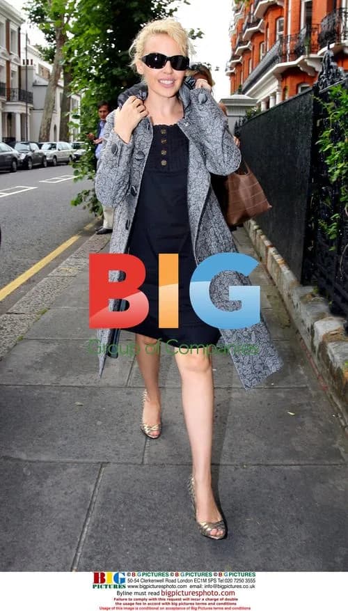 Kylie Minogue Arrives Home After Dr. Who Filming