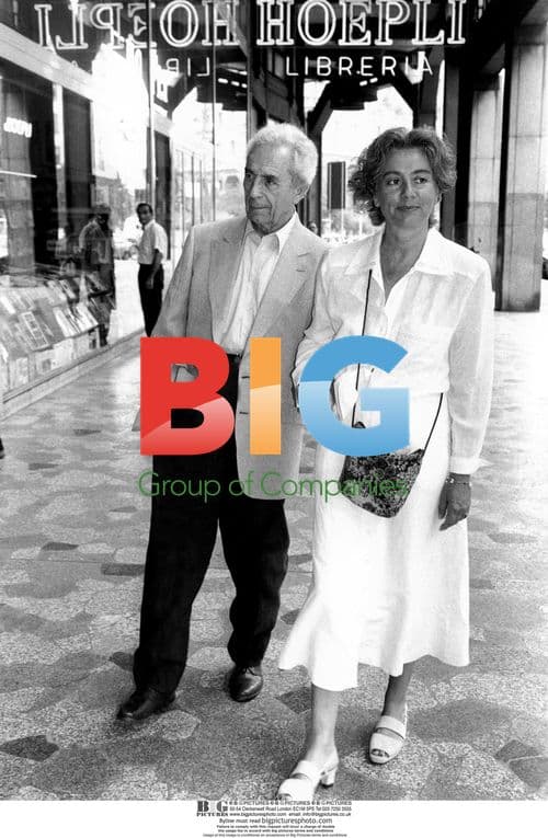 Michelangelo Antonioni with wife Enrica Fico