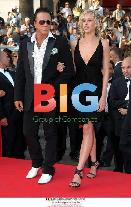 Mickey Rourke and Christine Myers at Cannes Film Festival