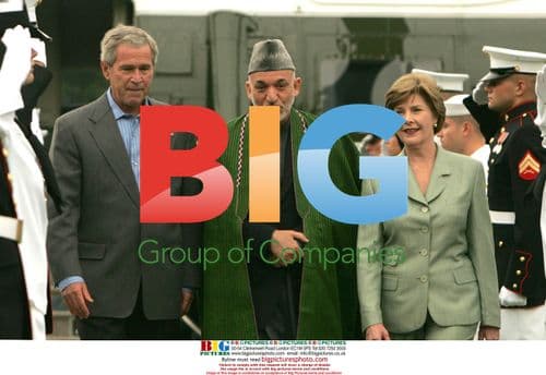 Bush and Karzai at Camp David