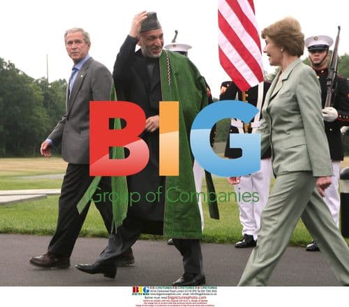 Karzai and Bush at Camp David