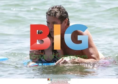 David Hasselhoff and Daughter at Baywatch Charity Event