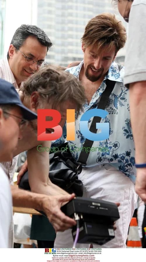 Adam Sandler on set of "You Don't Mess with the Zohan"
