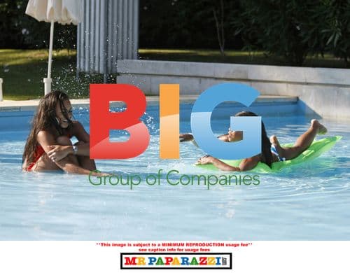 Charley Uchea and sister Jade on holiday in Spain