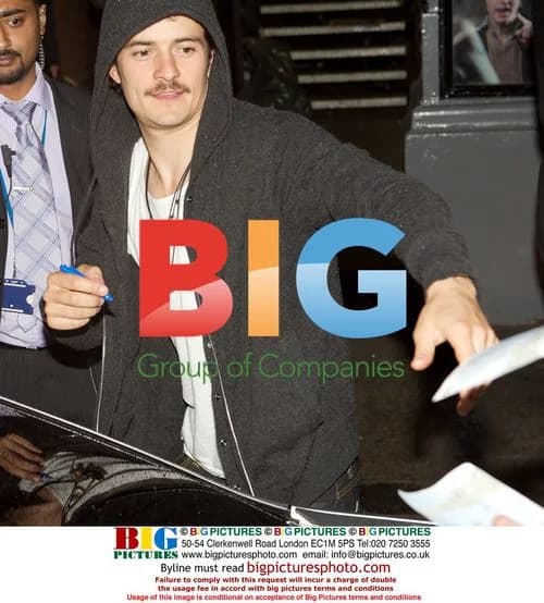 Orlando Bloom Leaves West End Theatre with Dog