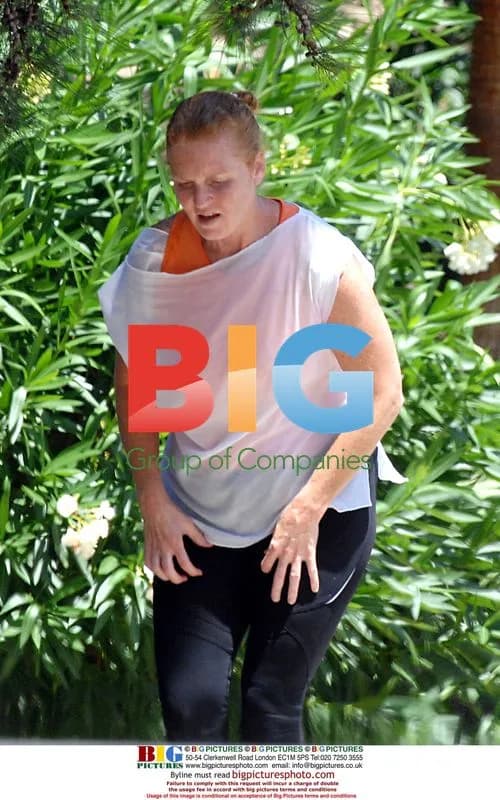 Sarah Ferguson Goes for a Run in Spain