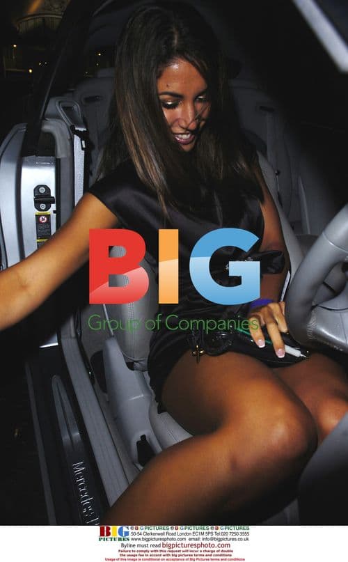 Model Leilani leaves London club after party