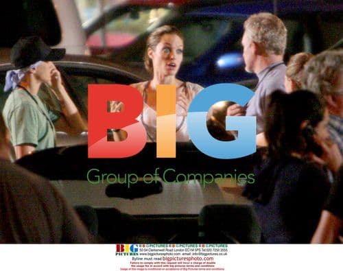 Angelina Jolie on "Wanted" set