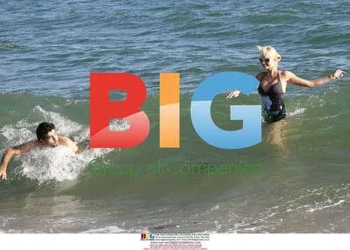 Paris Hilton and Adrian Grenier at Malibu Beach