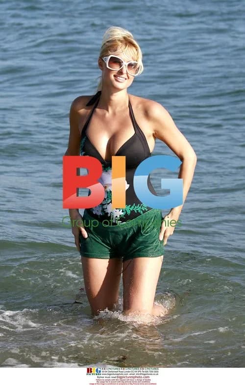 Paris Hilton and Adrian Grenier at Malibu Beach
