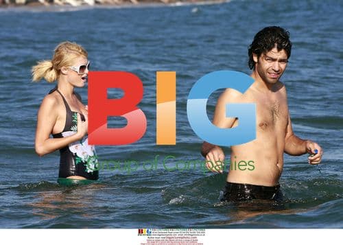 Paris Hilton and Adrian Grenier at Malibu Beach