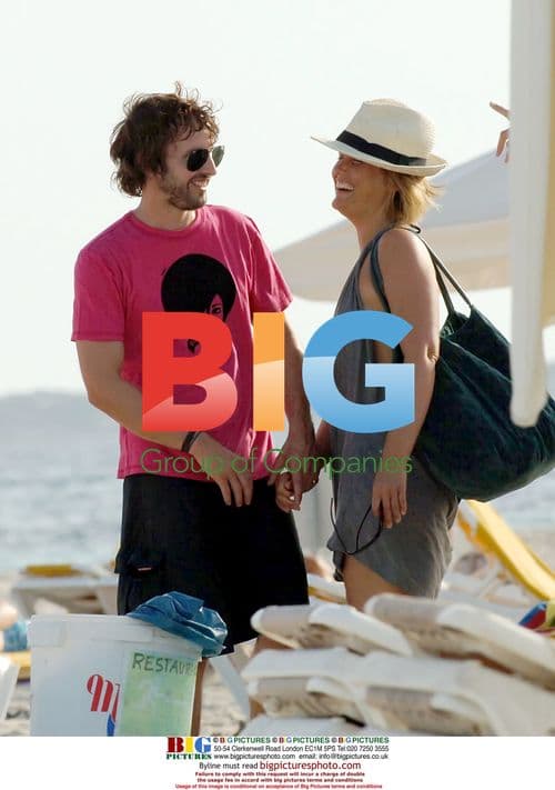 James Blunt and Girlfriend Mika Simmons on the Beach