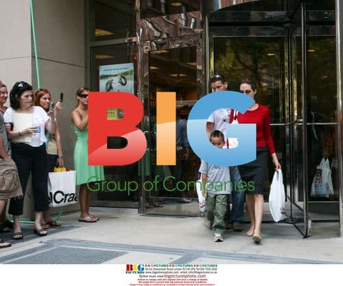Angelina Jolie and son Maddox leaving bookstore