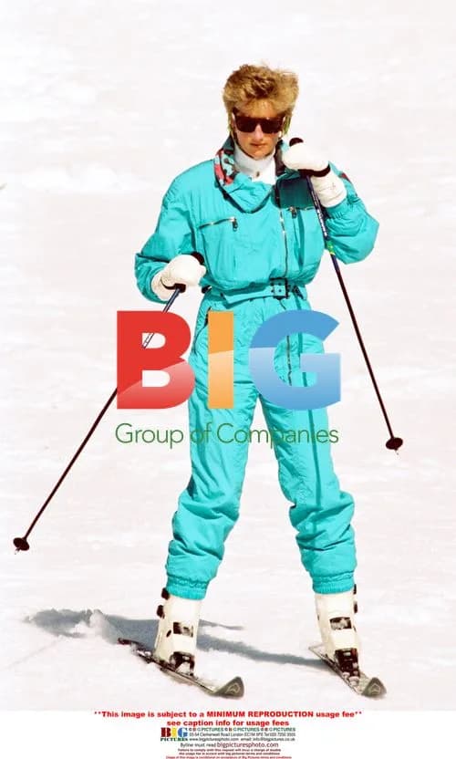 Lady Di and sons on winter sports holiday