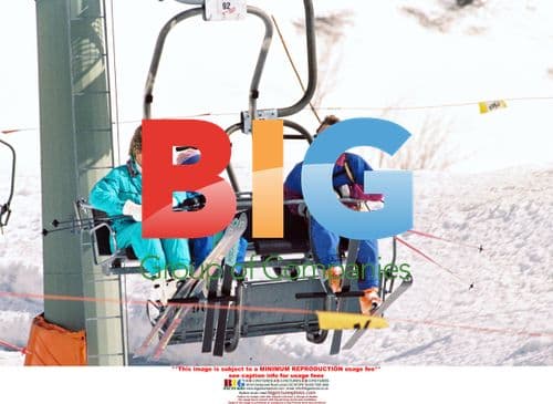 Lady Diana and sons on winter holiday