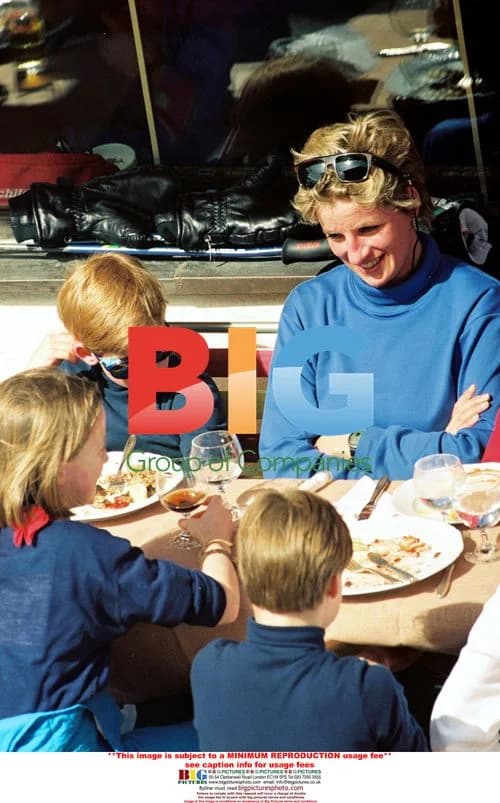 Lady Di and sons on holiday in Lech