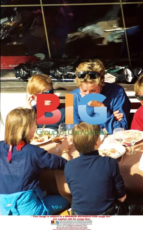 Lady Di and sons on ski holiday