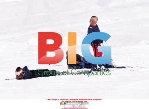 Lady Diana and Sons on Winter Holiday