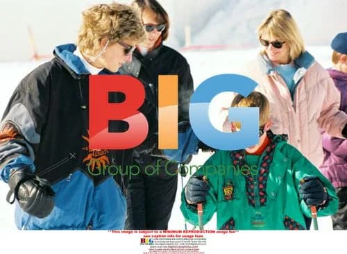 Lady Diana and Children on Vacation