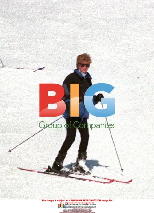 Princess Diana and Princes William and Harry in Lech, Austria