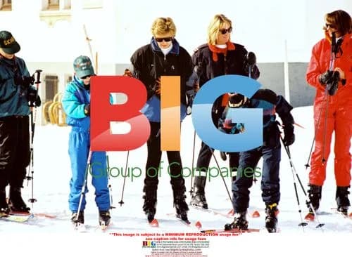 Princess Diana and Sons on Holiday in Lech