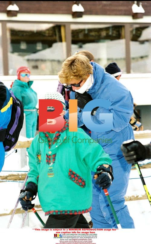 Princess Diana and sons on holiday in Lech
