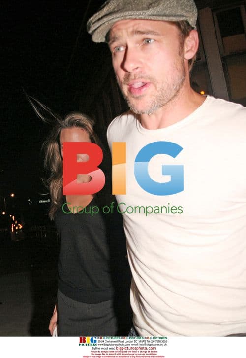 Brad Pitt and Angelina Jolie Leaving Chicago Restaurant