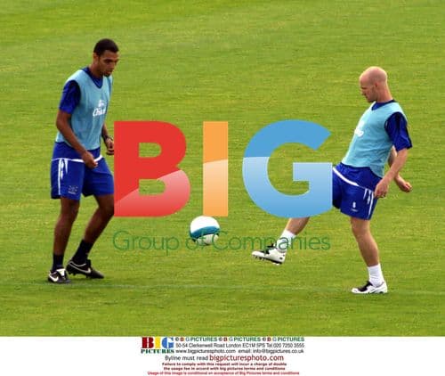 Everton Players in Training