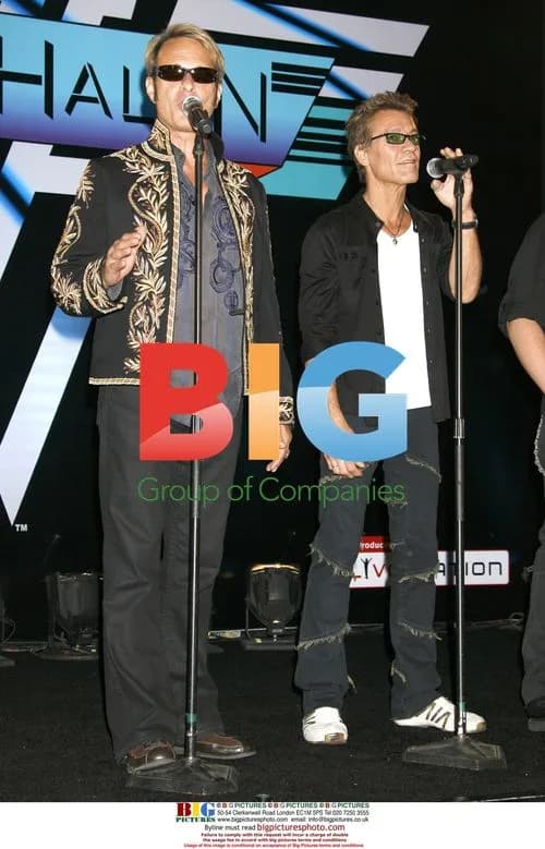David Lee Roth and Eddie Van Halen at Van Halen Tour Press Conference