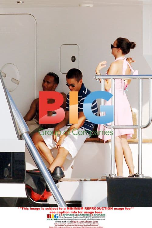 Lewis Hamilton on Yacht with Friends