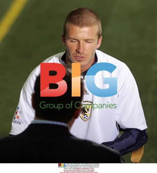 David Beckham at Youth Soccer Clinic in Harlem