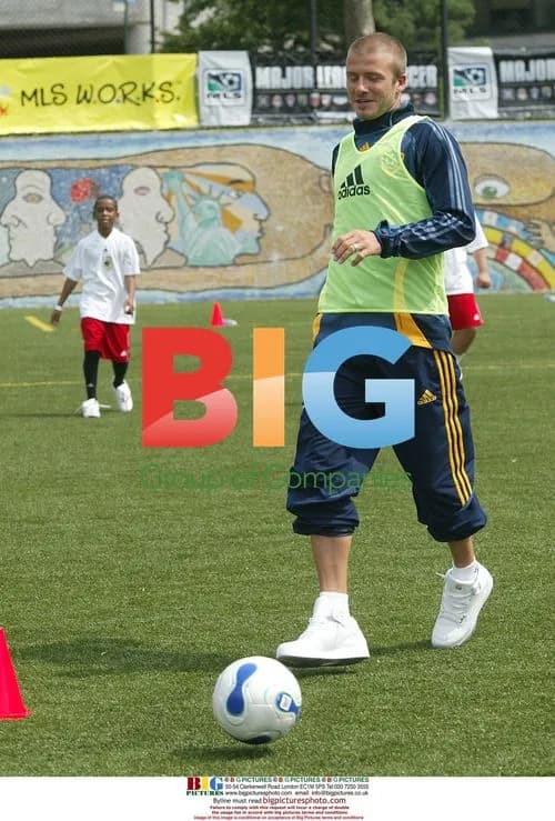David Beckham at Youth Soccer Clinic in Harlem