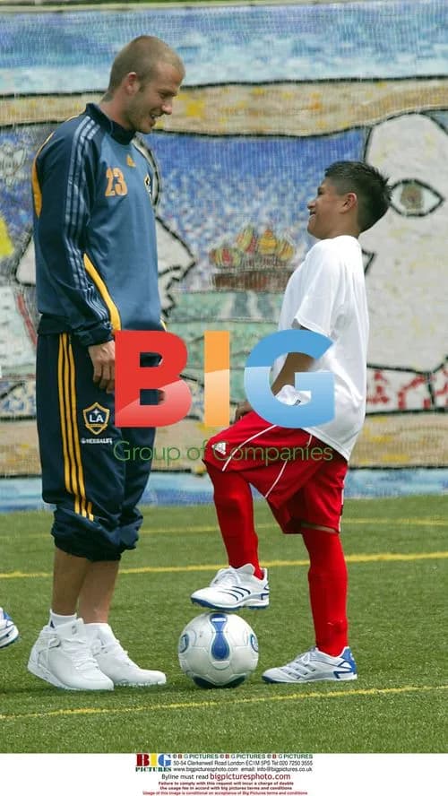 David Beckham at Harlem Youth Soccer Clinic