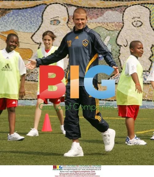 David Beckham Hosts Youth Soccer Clinic in Harlem
