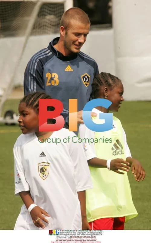 David Beckham Hosts Soccer Clinic in Harlem