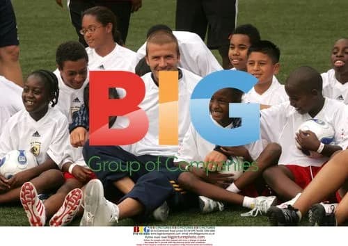 David Beckham Holds Youth Soccer Clinic