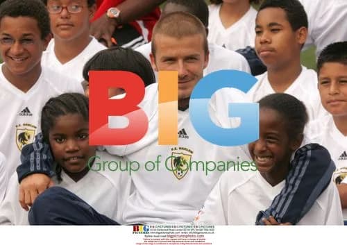 David Beckham Holds Youth Soccer Clinic in Harlem