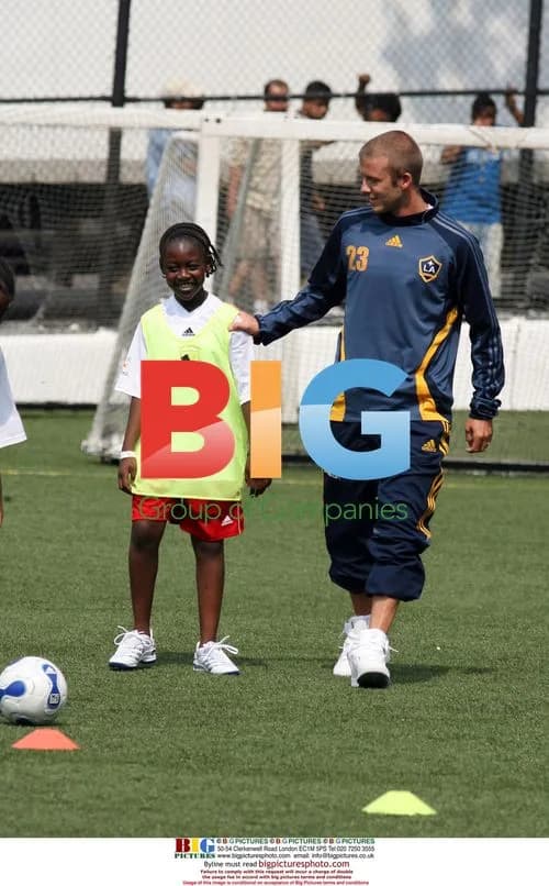 David Beckham Coaches Harlem Soccer Clinic