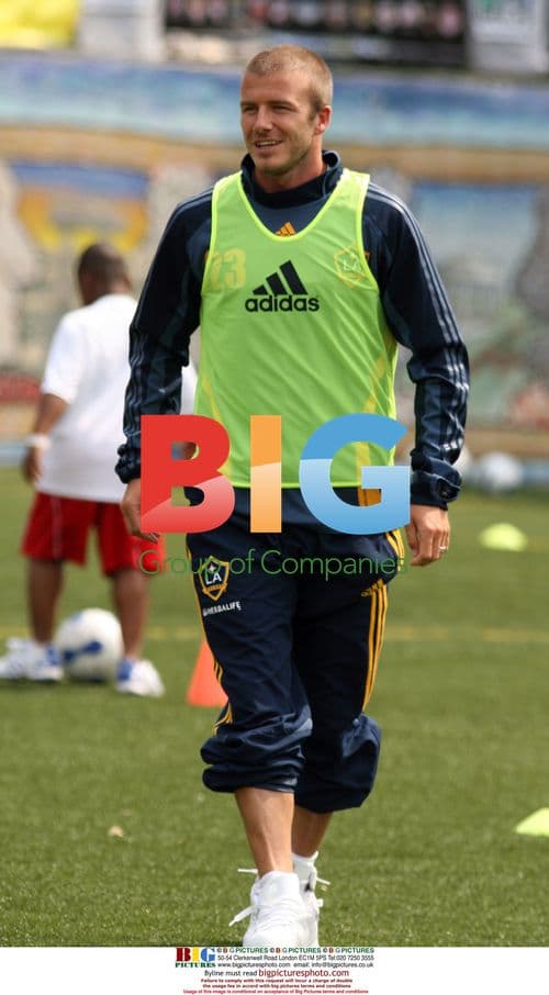 David Beckham Coaches Harlem Soccer Youth