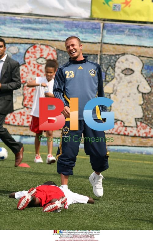 David Beckham Coaches Harlem Soccer Team