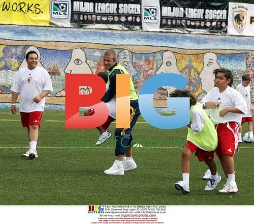 David Beckham Coaches Harlem Soccer Clinic