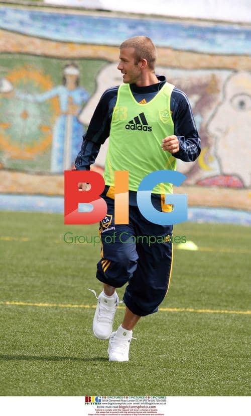 David Beckham Coaches Harlem Soccer Clinic